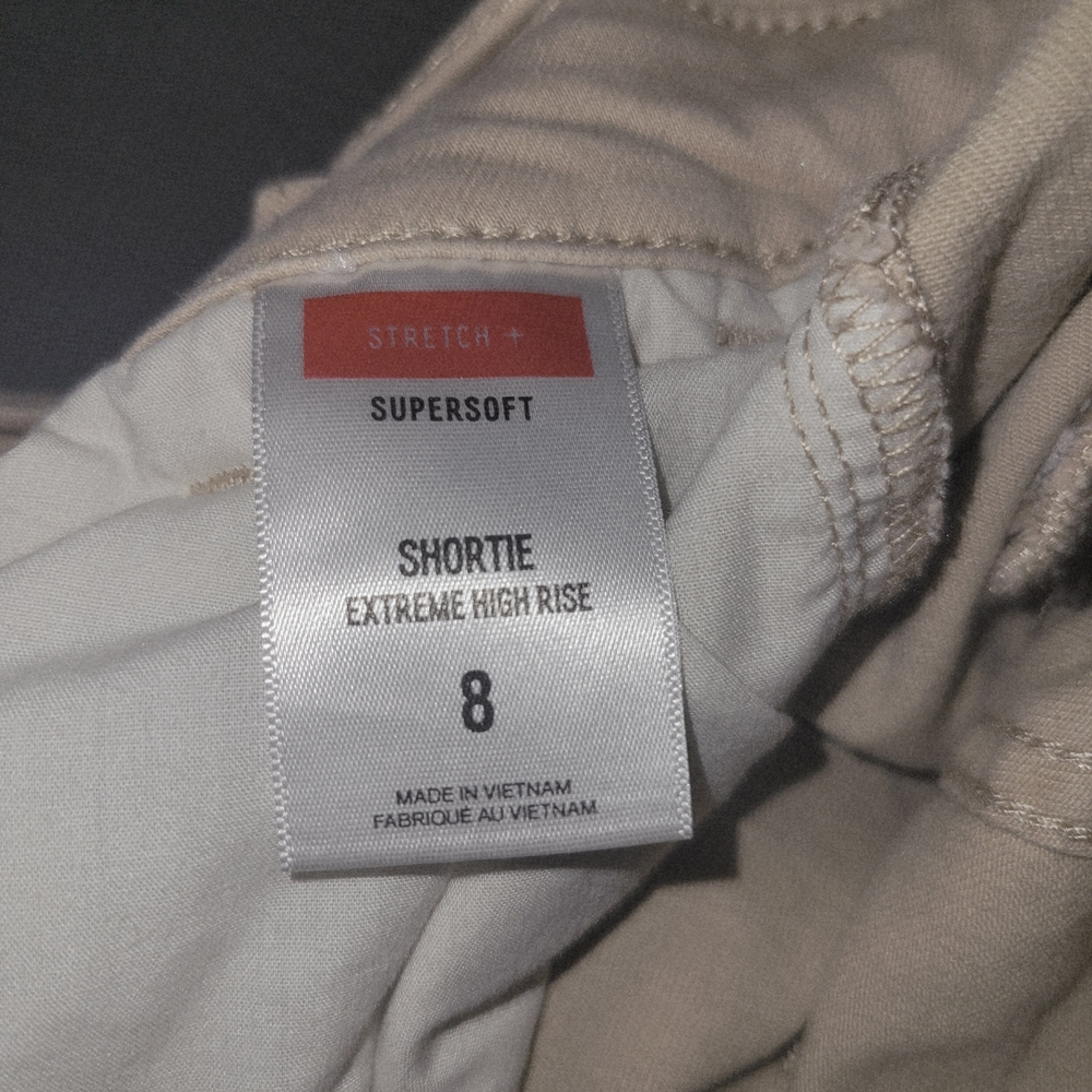 Express Beige High-Waisted Shorts - Picture 2 of 5